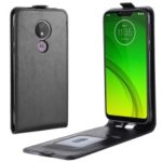 Crazy Horse Vertical Flip PU Leather Protection Shell for Motorola Moto G7 Power (US Version) – Black