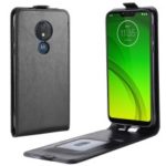 Crazy Horse Vertical Flip PU Leather Case Cover for Motorola Moto G7 Power (EU Version) – Black