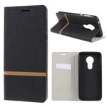 Cross Texture PU Leather Mobile Phone Shell for Motorola Moto G7 Power (EU Version) – Black