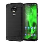 MOFI Carbon Fiber Brushed TPU Phone Shell for Motorola Moto G7 Power (EU Version) – Black