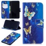 Pattern Printing Leather Wallet Case for Xiaomi Redmi Note 7 / Note 7 Pro (India) – Butterfly Pattern