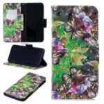 Pattern Printing Light Spot Decor Leather Wallet Case for Xiaomi Redmi Note 7 / Note 7 Pro (India) – Gold Butterfly