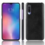 Litchi Skin Leather Coated Hard PC Case for Xiaomi Mi 9 – Black