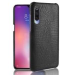 [Crocodile Texture] PU Leather Coated Hard Case for Xiaomi Mi 9 – Black