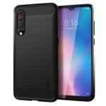 MOFI Carbon Fiber Texture Brushed TPU Phone Case for Xiaomi Mi 9 – Black