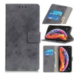 Vintage Style PU Leather Wallet Stand Cell Phone Cover for Xiaomi Mi 9 – Grey