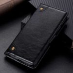 Nappa Texture PU Leather Wallet Stand Phone Cover for Xiaomi Mi 9 SE – Black