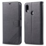 AZNS Leather Wallet Case for Xiaomi Redmi Note 7 / Note 7 Pro (India) – Black