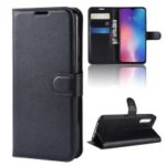 Litchi Skin PU Leather Magnetic Stand Flip Case for Xiaomi Mi 9 SE – Black