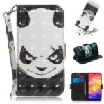 Pattern Printing Light Spot Decor Leather Wallet Case for Xiaomi Redmi Note 7 / Note 7 Pro (India) – Panda Pattern
