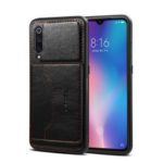 DIBASE Crazy Horse PU Leather Coated TPU PC Hybrid Cover with Card Holder for Xiaomi Mi 9 – Black