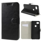 Crazy Horse Leather Stand Case for Google Pixel 3 lite – Black