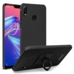 IMAK Ring Holder Kickstand Matte Hard PC Phone Case + Screen Protector for Asus Zenfone Max Pro (M2) ZB631KL – Black