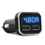 4.8A Dual USB Ports Smart Car Charger with Digital Display