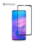 AMORUS Full Glue Silk Printing Tempered Glass Full Screen Protector for Samsung Galaxy S10e
