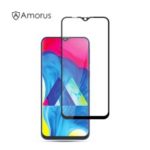 AMORUS Full Glue Silk Printing Tempered Glass Full Screen Protector for Samsung Galaxy M10