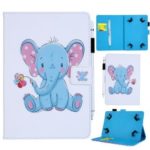 Universal 8-inch Patterned PU Leather Wallet Protective Case for Tablet PC – Unique Flower