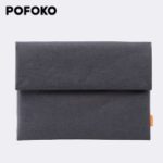 POFOKO 14 inch Velcro Closure Laptop Protection Pouch Bag, Size: 380 x 185 x 15cm – Black