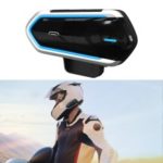 QTB5 Motorcycle Bluetooth Waterproof Earphone Support FM Radio with Mic and Speaker – Black / Silver
