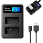 LCD Display Double-Channel NB-10L USB Battery Charger for Canon SX40 HS SX40HS