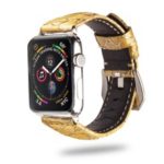 QIALINO Genuine Leather Watch Band for Apple Watch Series 4 40mm Apple Watch Series 3 2 1 38mm Fish Scale Wristband