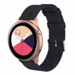 Metal Buckle Canvas Wristwatch Strap 20mm for Samsung Galaxy Watch Active – Black