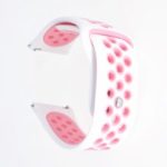 Two-tone Silicone Hollow Watch Band for Samsung Galaxy Watch Active – White / Pink