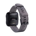 Classic Buckle Nylon Wristwatch Band Replacement for Fitbit Versa / Versa Lite – Black