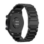 22mm Three Beads Stainless Steel Watch Strap with Folding Clasp for Huawei Watch GT / Honor Watch Magic – Black