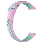 22mm Two-tone Silicone Watch Band for Huawei Watch GT / Honor Watch Magic – Pink / Green