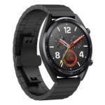 22mm One Bead Stainless Steel Watch Strap with Butterfly Clasp for Huawei Watch GT / Honor Watch Magic – Black