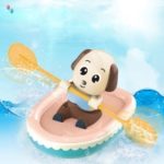 Cute Water Wind-up Boating Rowing Boat Kids Bathing Beach Swimming Toy – Dog
