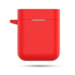 Soft Silicone Shockproof Case with Carabiner for Xiaomi Mi Air TWS Bluetooth Headset – Red
