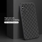 NILLKIN Synthetic Fiber Plaid Pattern PC TPU Protective Case for iPhone XS/X 5.8 inch