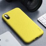 IPAKY Matte Wheat Straw TPU Cell Phone Cover for iPhone XS Max 6.5 inch – Yellow