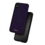 DZGOGO Yago Series PU Leather Coated TPU Case for iPhone XS/X – Purple