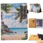 Light Spot Decor Patterned Card Slot Stand PU Leather Case for iPad mini (2019) 7.9 inch – Sea Scene