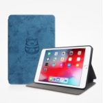 Piggy Logo Auto Wake Sleep Stand Smart Leather Tablet Cover for Apple iPad mini (2019) / mini 4 – Blue