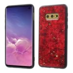 Epoxy Gold-stamping TPU Phone Cover Case for Samsung Galaxy S10e – Red