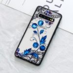 Lace Embossment Pattern PC TPU Hybrid Case for Samsung Galaxy S10 –  Butterfly and Floret