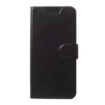Crazy Horse Stand Card Holder Leather Mobile Case for Samsung Galaxy A30/A20 – Black