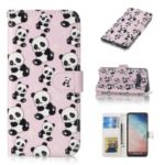 For Samsung Galaxy S10 Embossment Patterned Leather Wallet Phone Cover – Pandas