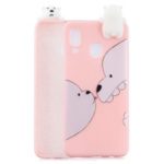 For Samsung Galaxy A30 Pattern Printing TPU Cell Phone Cover with 3D Animal Doll – Bear