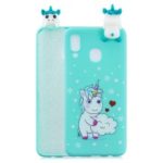 For Samsung Galaxy A30 Pattern Printing TPU Cell Phone Cover with 3D Animal Doll – Unicorn