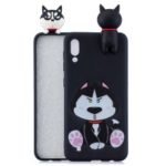 Pattern Printing TPU Gel Protective Case for Samsung Galaxy M20 with 3D Animal Doll – Dog
