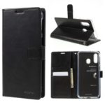 MERCURY GOOSPERY Blue Moon Wallet Leather Case for Samsung Galaxy M20 – Black