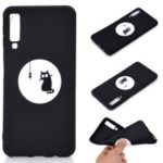Pattern Printing Matte TPU Case for Samsung Galaxy A7 (2018) – Cat and Fish