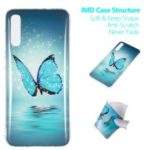 IMD Patterned Luminous TPU Phone Case for Samsung Galaxy A70 – Blue Butterfly