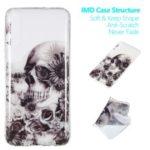 Pattern Printing IMD TPU Case for Samsung Galaxy A70 – Skull and Flower