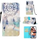 Pattern Printing Leather Wallet Case for Samsung Galaxy A70 – Feather Dream Catcher